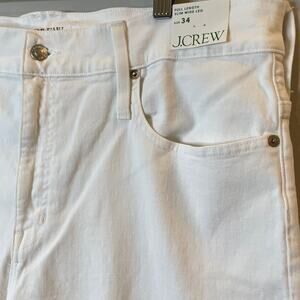 J.Crew Full Length Slim Wide Leg Jean Denim Vacation Holiday Date Trip BX822 34